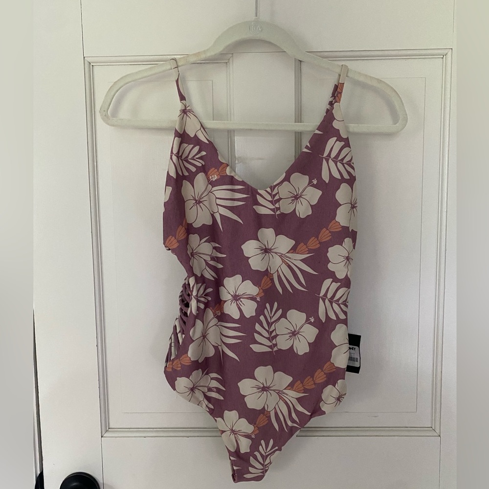 Stone Fox Swim Mauve Floral One-Piece Swimsuit